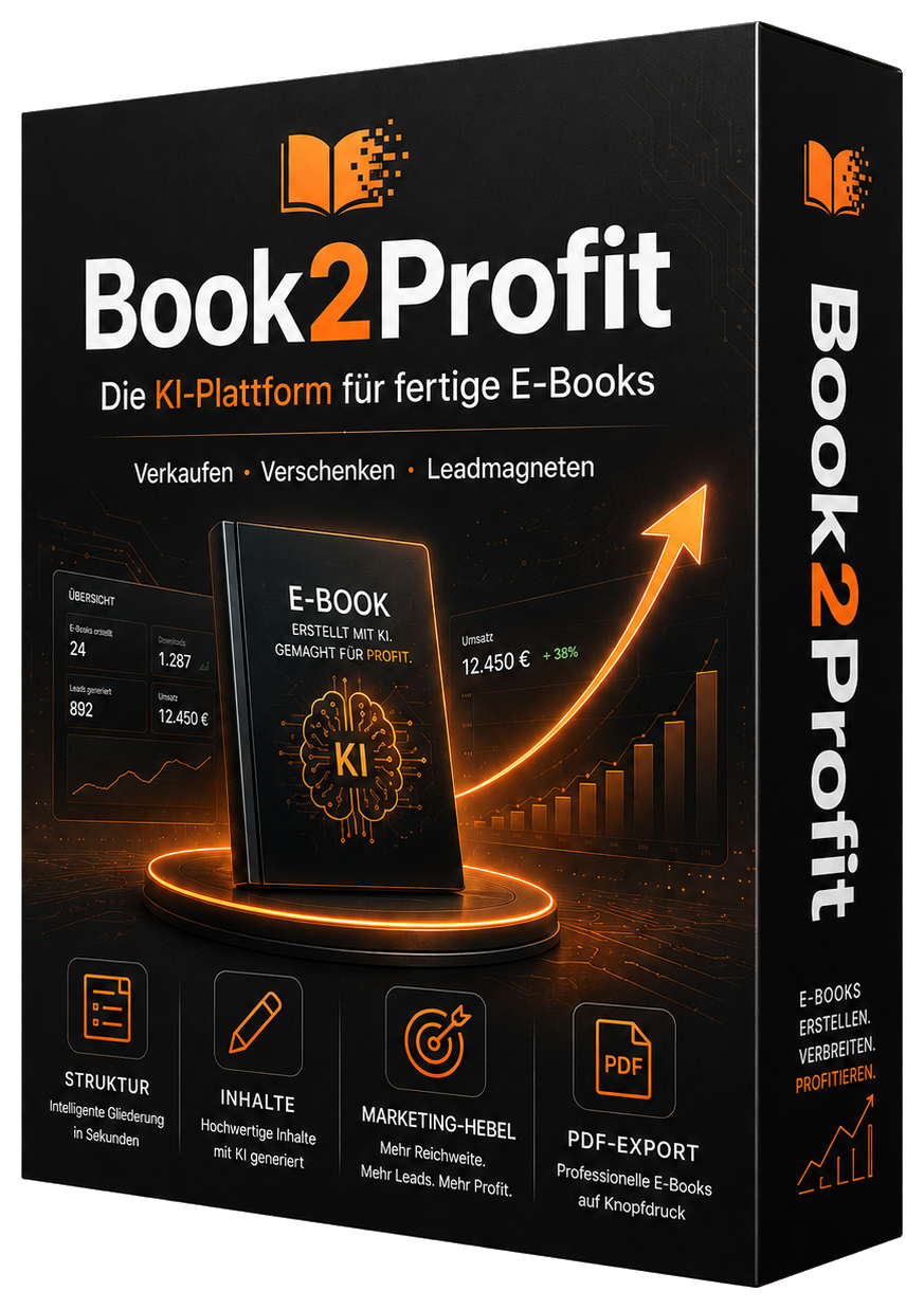 Book2Profit – Die KI-Plattform für fertige E-Books